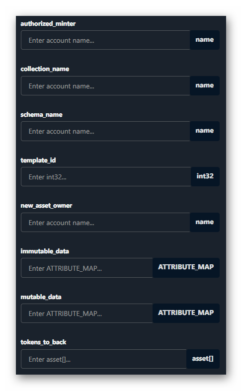 AtomicAsssets mintasset